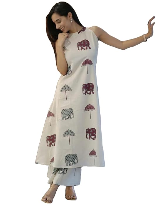 ANNI DESIGNER Viscose Blend Co Ord Set for Women | Kurta with Palazzo | Kurti Set Woman | Printed Ethnic Outfit | Cord Style Indian Dress Office Party Traditional Clothing Fashion Premium Modern Look
